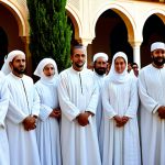 수피즘과 이슬람 신비주의 - Zikr Ceremony**

"A group of people, fully clothed in modest, traditional Andalusian attire, partici...