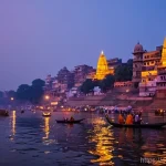 힌두교의 강가 강과 바라나시 - **Vibrant Dawn on the Sacred Ganges:**
    A breathtaking wide shot of Varanasi's ghats at sunrise. ...