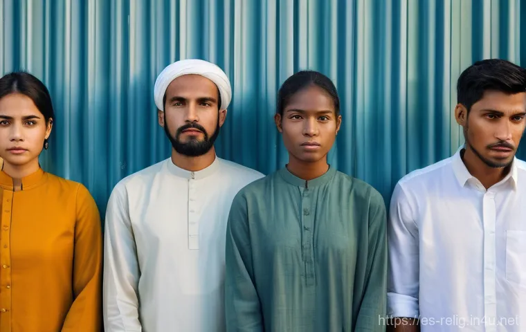 종교적 소수자 보호 방안 - **Prompt:** A vibrant and diverse group of individuals, including adults and children, from various ...